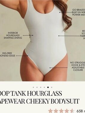 Hourglass Shapewear Cheeky Bodysuit - Light Cream honeylove
